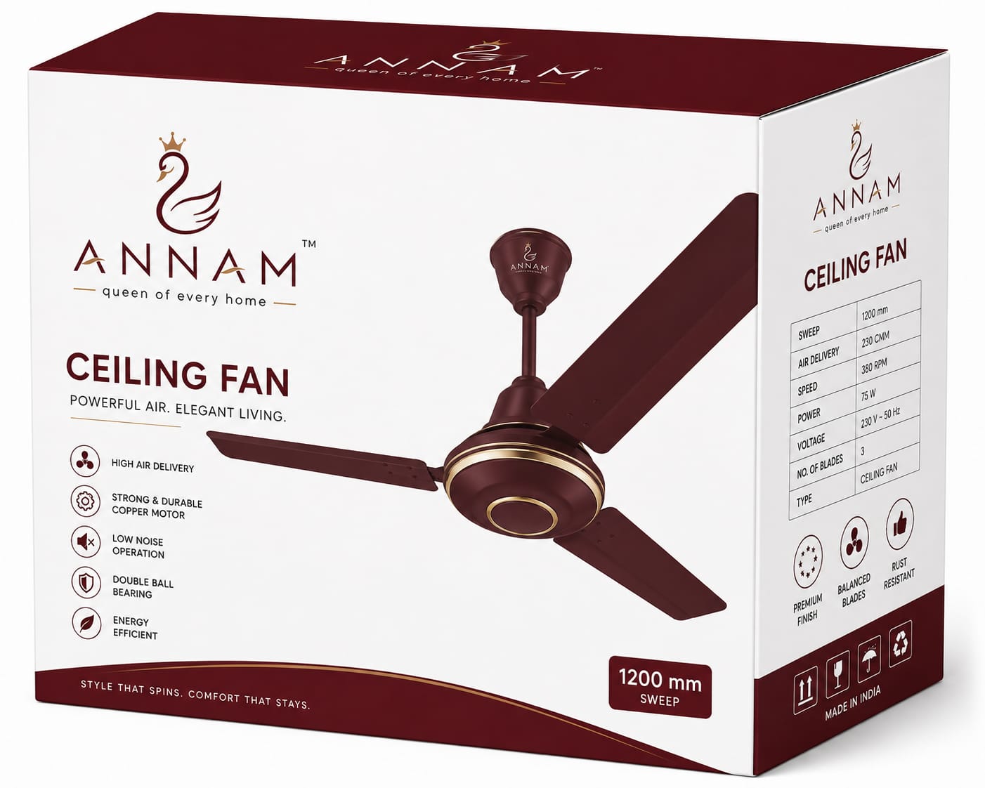 Ceiling Fan (48-inch / 1200 mm Sweep)