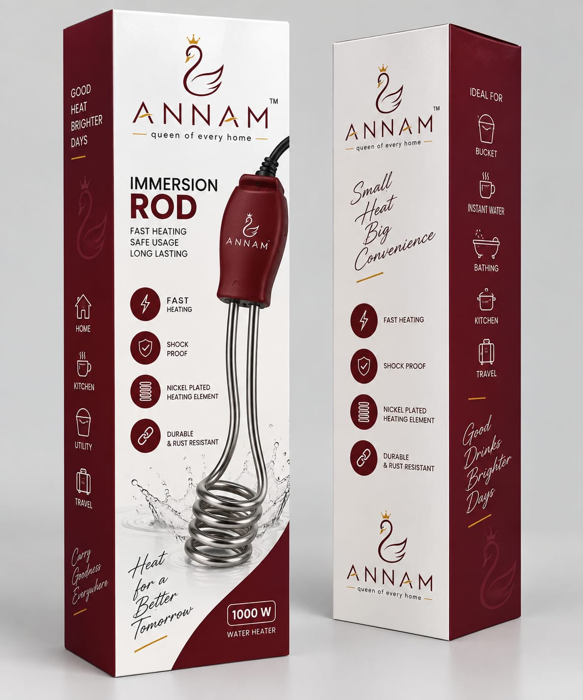 Fast-Boil Immersion Water Heater Rod