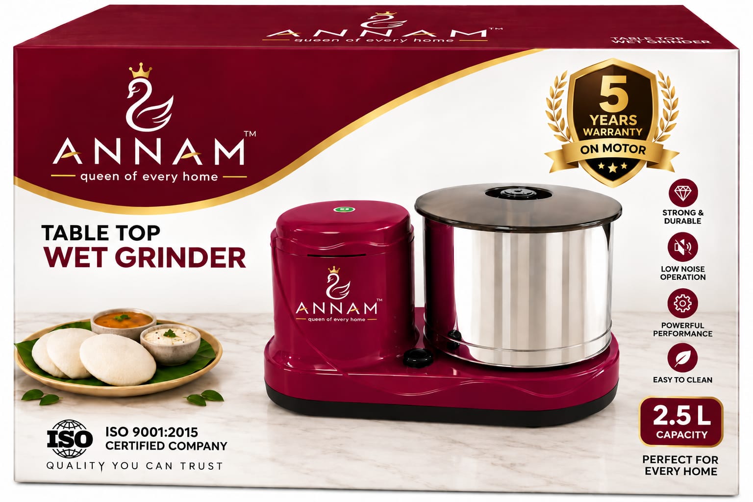Table Top Wet Grinder (3 Years Warranty)